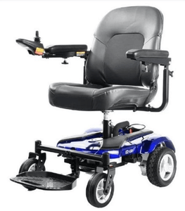 EZ-GO Deluxe Portable Power Wheelchair - Blue - by Merits | Wheelchair Liberty