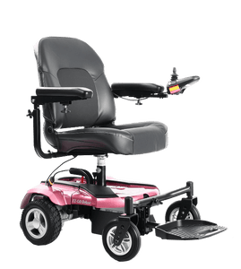 EZ-GO Deluxe Portable Power Wheelchair - Right Side - Pink - by Merits | Wheelchair Liberty
