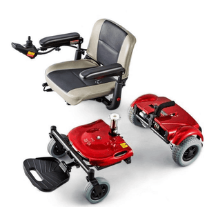 EZ-GO Lightweight Portable Power Wheelchair P321 - Disassembled Top View - by Merits | Wheelchair Liberty