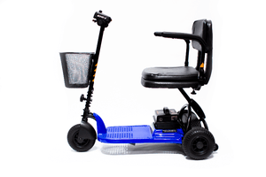 Blue, SIde View - Echo 3 3-Wheel Electric Mobility Scooter by Shoprider | Wheelchair Liberty