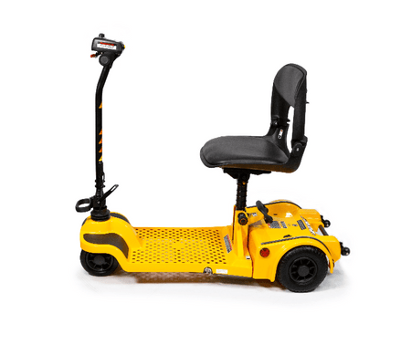 Yellow, Side View - Echo Folding 4-Wheel Electric Scooter by Shoprider | Wheelchair Liberty