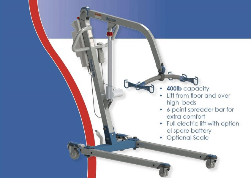 pedal lift pl 224 Bestcare full body Patient Lift, battery, 400 lb, Performance System