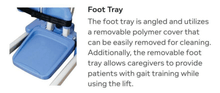 Foot Tray - Hoyer Elevate Sit to Stand Electric Patient Lift