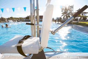 Fill-Up Arms - Gallatin Water-Powered Pool Lift WP 400 ADA Compliant  | Wheelchair Liberty 