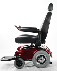 Gemini Power Rear-Wheel-Drive Wheelchair P301 - Red Left Side - by Merits | Wheelchair Liberty