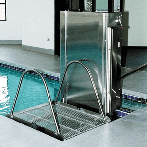 Glacier Water-Powered ADA Compliant Platform Pool Lift   by Spectrum Aquatics | Wheelchair Liberty