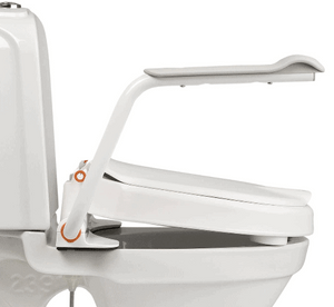 Hi-Loo Fixed Toilet Seat Raiser Tilted Anterior Side View