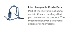 Interchangeable Cradle Bars - Hoyer Presence Pro Bariatric Electric Patient Lift by Joerns | Wheelchair Liberty