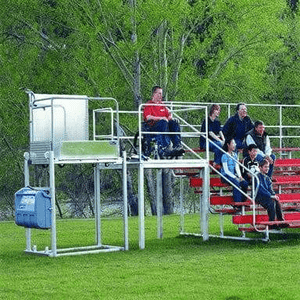 Lift To Bleachers - The Mobilift CX Portable Powered Electric Platform Wheelchair Lift by Adaptive Engineering | Wheelchair Liberty