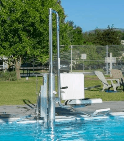 Lolo ADA Compliant Water-Powered Pool Lift WP 400 by Spectrum Aquatics | Wheelchair Liberty    