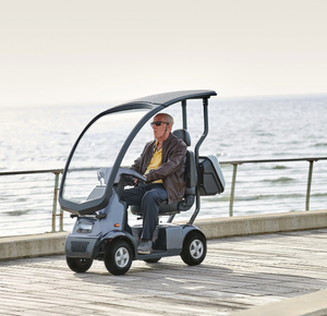 Outdoor View With Canopy - Afiscooter C4 4-Wheel Electric Scooter by Afikim | Wheelchair Liberty
