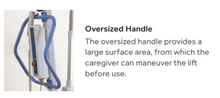 Oversized Handle - Hoyer Advance-E Electric Portable Patient Lift Joerns-Wheelchair Liberty