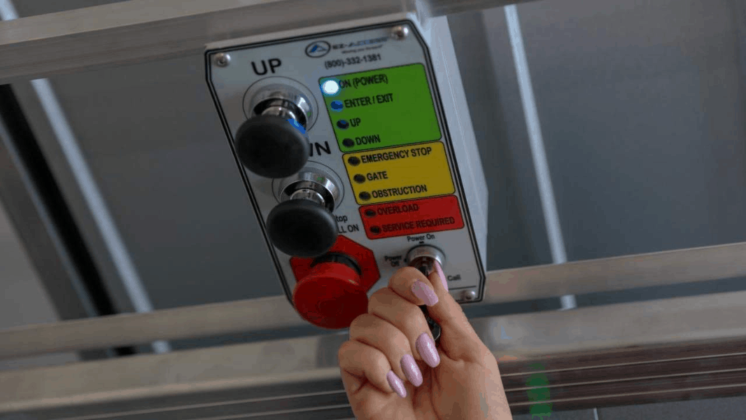 PASSPORT® Vertical Platform Lifts by EZ-ACCESS® - Key Power Switch | Wheelchair Liberty