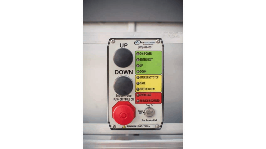 PASSPORT® Vertical Platform Lifts by EZ-ACCESS® - Operator Control Panel | Wheelchair Liberty