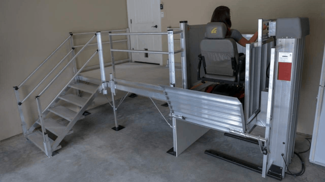 PASSPORT® Vertical Platform Lifts by EZ-ACCESS® - Used For Lift Upper view | Wheelchair Liberty