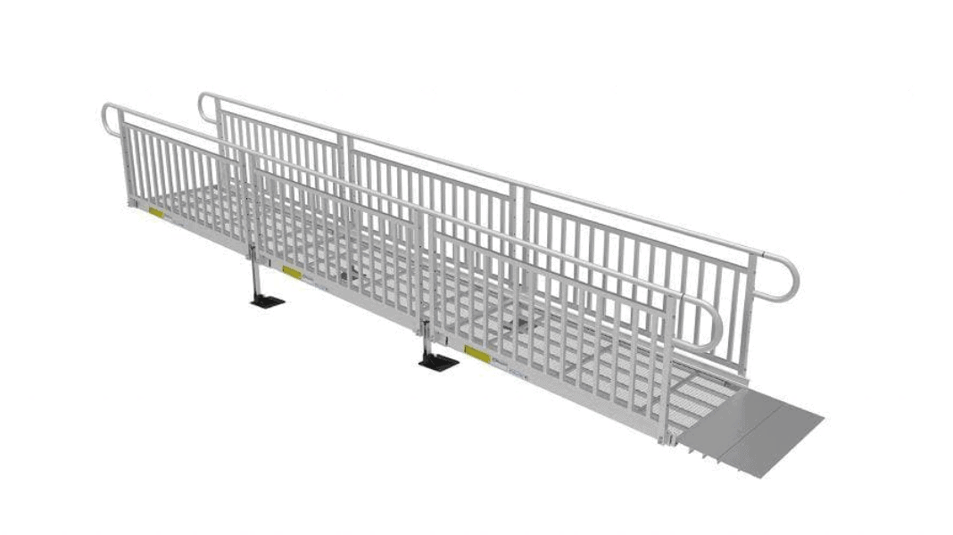 PATHWAY® 3G Modular Access System Wheelchair Ramp - Expanded Metal Picket Fence | Wheelchair Liberty 