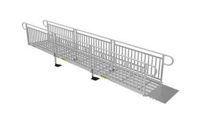 PATHWAY® 3G Modular Access System Wheelchair Ramp - Expanded Metal Picket Fence | Wheelchair Liberty 