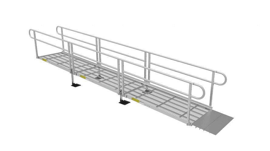 PATHWAY® 3G Modular Access System Wheelchair Ramp - Metal Surface ...
