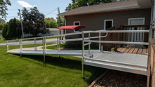 PATHWAY® 3G Modular Access System Wheelchair Ramp - Straight Side View | Wheelchair Liberty 