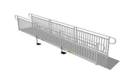 PATHWAY® 3G Modular Access System Wheelchair Ramp - Solid Metal Picket Fence | Wheelchair Liberty 