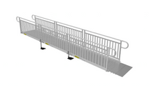 PATHWAY® 3G Modular Access System Wheelchair Ramp - Solid Metal Picket Fence | Wheelchair Liberty 