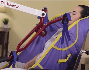Padded Polyester In Use - Cradle Clip Sling Replacement Slings By Bestcare LLC | Wheelchair Liberty