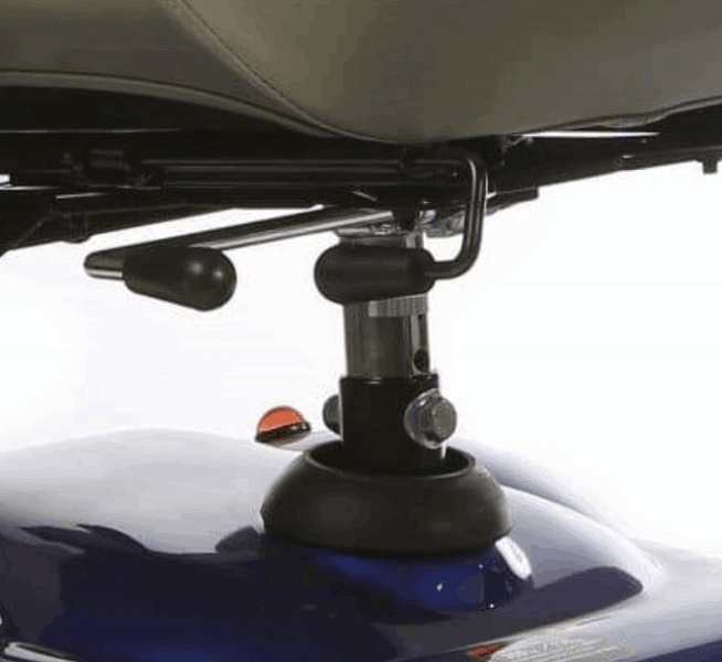 Seat Pivot lever and Seat positioning adjuster - Pioneer 1 Electric Scooter S235 by Merits | Wheelchair Liberty