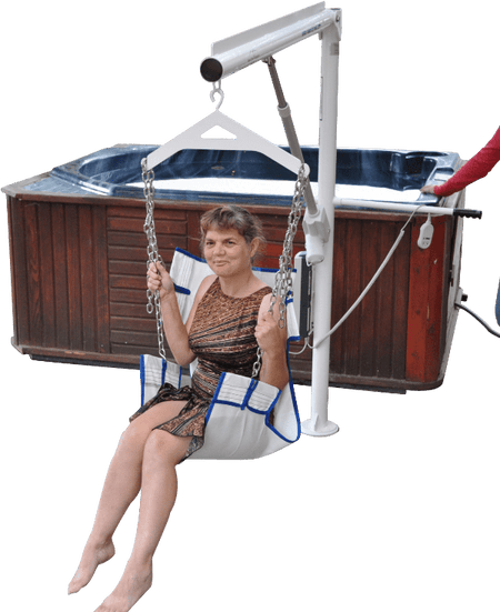 Super Power EZ Above-Ground Pool lift by Aqua Creek | Wheelchair Liberty