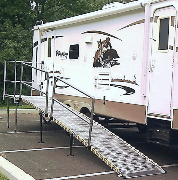 Ramps For Rv Steps Portable Camper / RV Ramp System by Roll-A-Ramp | Wheelchair Liberty