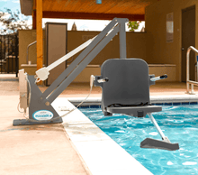 Gray Frame and Seat - Ranger 2 Powered Pool Lift ADA Compliant by Aqua Creek | Wheelchair Liberty