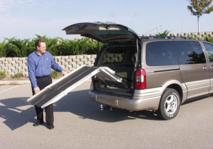 Easy To Fold To Store - Rear Door Van Ramp for Scooters and Wheelchairs ...