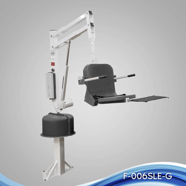 White/Grey - The Spa Lift Elite™ Pool Lift by Aqua Creek | Wheelchair Liberty