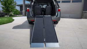 SUITCASE® Singlefold AS Portable Ramps - Car Storage Ramp Front View | Wheelchair Liberty
