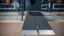 SUITCASE® Singlefold AS Portable Ramps - On Stairs Front View | Wheelchair Liberty