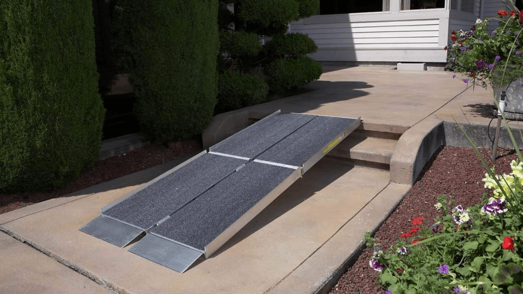 Stairs Luggage Ramp SUITCASE® Trifold AS Ramps - On Stairs | Wheelchair Liberty