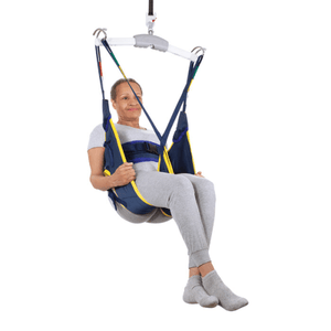 Sling Poly With Side Retention Front View - Dual Access Sling Hygiene Slings by Handicare | Wheelchair Liberty