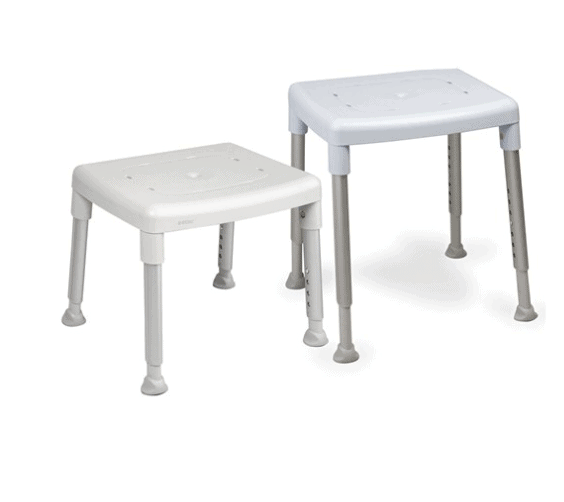 Smart Rectangular Shower Stool Grey and Grey Low