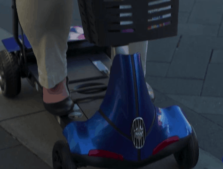 Solax Mobie Plus Electric Folding Scooter - Front Side - by Enhance Mobility | Wheelchair Liberty 