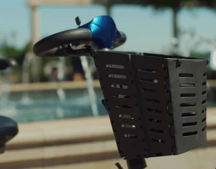 Solax Mobie Plus Electric Folding Scooter - Optional Basket - by Enhance Mobility | Wheelchair Liberty 