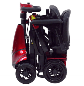 Solax Mobie Plus Electric Folding Scooter - Red Folded - by Enhance Mobility | Wheelchair Liberty 