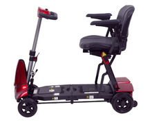 Solax Mobie Plus Electric Folding Scooter - Red Left Side -  by Enhance Mobility | Wheelchair Liberty 