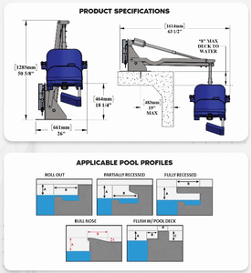 Specifications - Aqua Creek Admiral Electric Pool Lift - ADA Compliant | Wheelchair Liberty