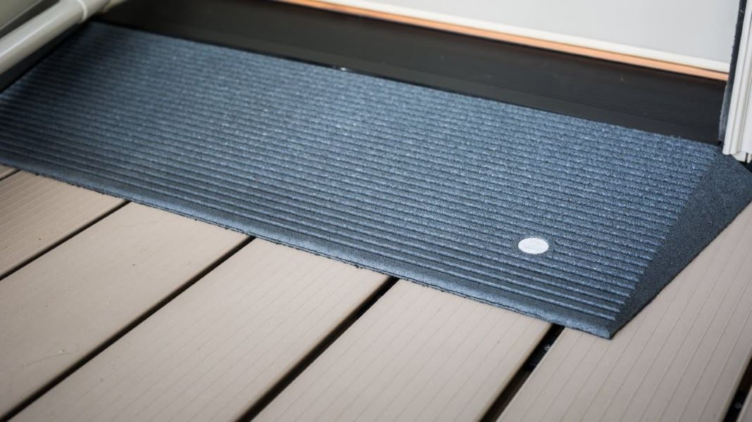 Standard Grey - TRANSITIONS® Angled Entry Mats by EZ-ACCESS® | Wheelchair Liberty