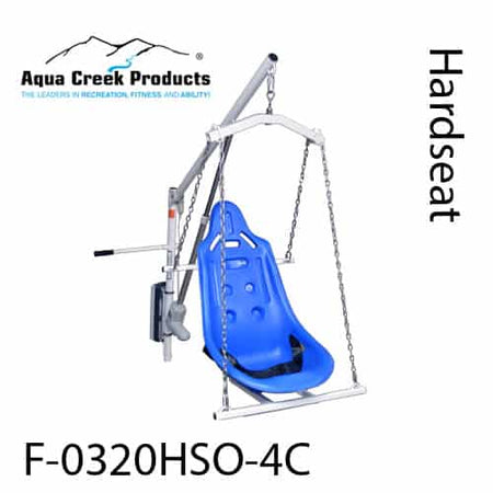Hard Seat Option - Super Power EZ Above-Ground Pool lift by Aqua Creek | Wheelchair Liberty