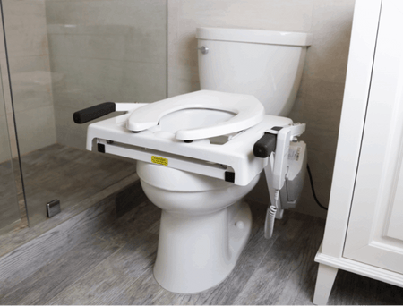 Folded Down - TILT® Toilet Incline Lift by EZ-Access | Wheelchair LIberty\