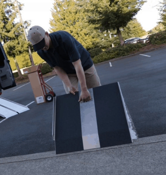 Top View - TRAVERSE™ Curb Plate Portable Ramp by EZ-Access | Wheelchair ...