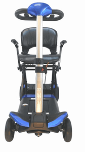Transformer Folding Electric Scooter Front View Blue - by Enhance Mobility | Wheelchair Liberty