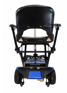Transformer Folding Electric Scooter - Rear View Blue - by Enhance Mobility | Wheelchair Liberty 