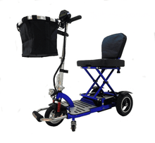 Triaxe CRUZE Scooter - Front Side View Blue  -  by Enhance Mobility | Wheelchair Liberty