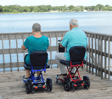Triaxe CRUZE Scooter - On Wooden Surface  -  by Enhance Mobility | Wheelchair Liberty